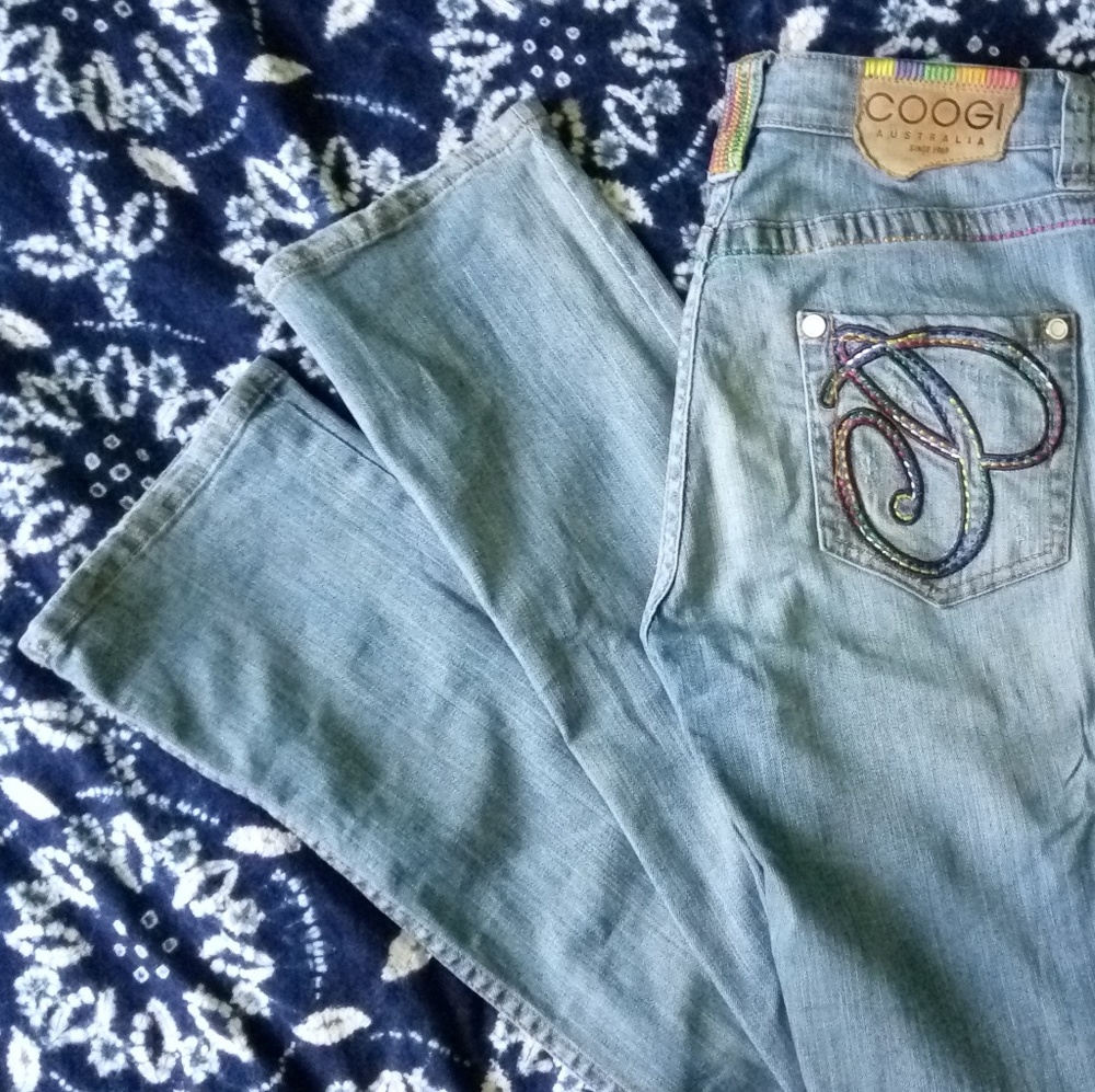 COOGI Light Wash Embellished Jeans